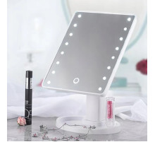 Настільне Дзеркало з підсвіткою Large 16LED Mirror для макіяжу Білий