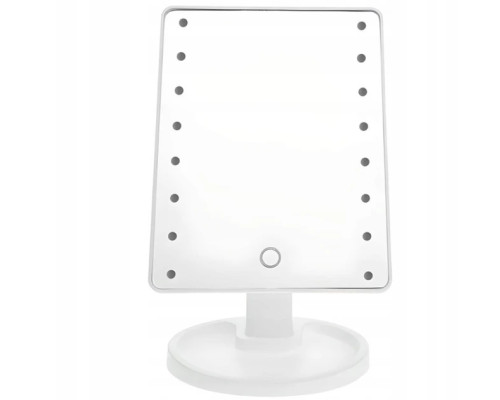 Настільне Дзеркало з підсвіткою Large 16LED Mirror для макіяжу Білий Настільне Дзеркало з підсвіткою Large 16LED Mirror для макіяжу Білий