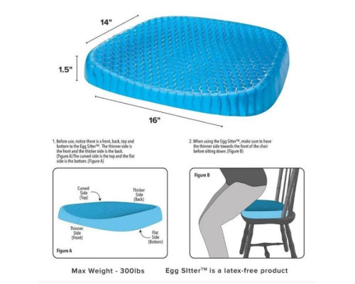 Ортопедична подушка для розвантаження хребта Egg Sitter ⁇ гелева подушка сидіння Ортопедична подушка для розвантаження хребта Egg Sitter ⁇ гелева подушка сидіння