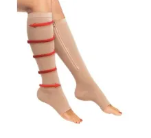 Компресійні гольфи для фіксації щиколоток Zip Sox, бежевий l/xl