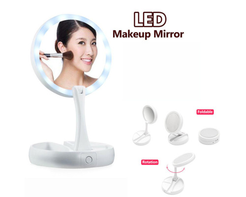 Складане дзеркало для макіяжу з Led-підсвіткою My Fold Away Mirror Складане дзеркало для макіяжу з Led-підсвіткою My Fold Away Mirror