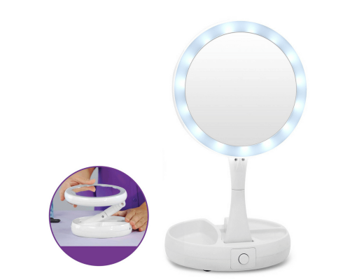 Складане дзеркало для макіяжу з Led-підсвіткою My Fold Away Mirror Складане дзеркало для макіяжу з Led-підсвіткою My Fold Away Mirror