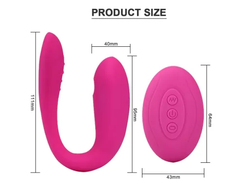 Вибратор electric sucking massager регулируемый двойной розовый с пультом ДУ Вибратор electric sucking massager регулируемый двойной розовый с пультом ДУ
