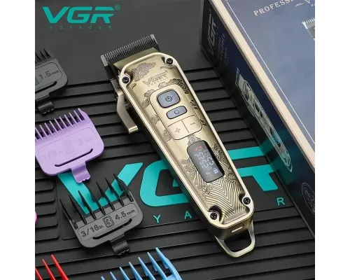 Машинка для стриження волосся VGR V005, тример для волосся й бороди Машинка для стриження волосся VGR V005, тример для волосся й бороди