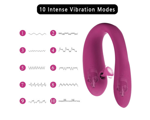 Вибратор electric sucking massager регулируемый двойной розовый с пультом ДУ Вибратор electric sucking massager регулируемый двойной розовый с пультом ДУ