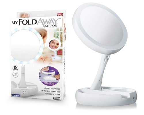 Складане дзеркало для макіяжу з Led-підсвіткою My Fold Away Mirror Складане дзеркало для макіяжу з Led-підсвіткою My Fold Away Mirror