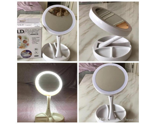 Складане дзеркало для макіяжу з Led-підсвіткою My Fold Away Mirror Складане дзеркало для макіяжу з Led-підсвіткою My Fold Away Mirror