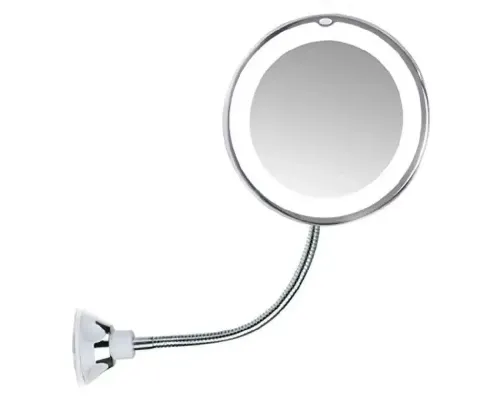 Дзеркало з LED-підсвіткою ULTRA FLEXIBLE MIRROR зі збільшенням 5X. Гнучке дзеркало для макіяжу