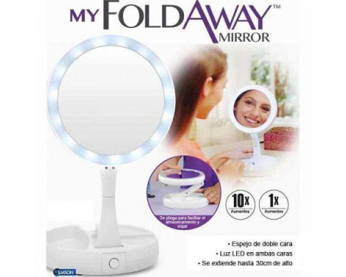 Складане дзеркало для макіяжу з Led-підсвіткою My Fold Away Mirror Складане дзеркало для макіяжу з Led-підсвіткою My Fold Away Mirror