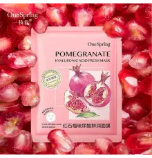 Тканинна маска для обличчя з екстрактом граната One Spring Pomegranate