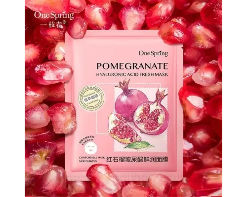 Тканинна маска для обличчя з екстрактом граната One Spring Pomegranate Тканинна маска для обличчя з екстрактом граната One Spring Pomegranate