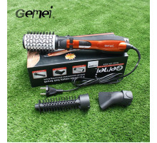 Фен-щетка, стайлер c насадками Gemei GM-4828 с вращающейся насадкой