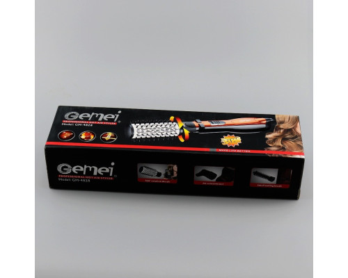 Фен-щітка, стайлер з насадками Gemei GM-4828 з обертовою насадкою