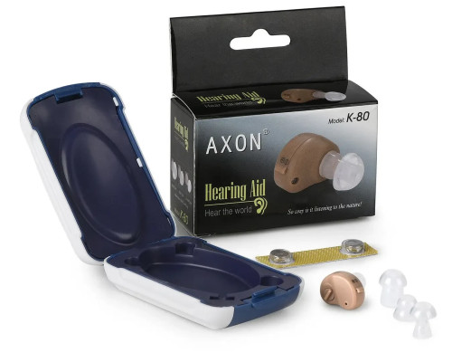 Внутрішньовушний слуховий апарат підсилювач слуху Axon K-80 для літньої людини велосипедів Внутрішньовушний слуховий апарат підсилювач слуху Axon K-80 для літньої людини велосипедів