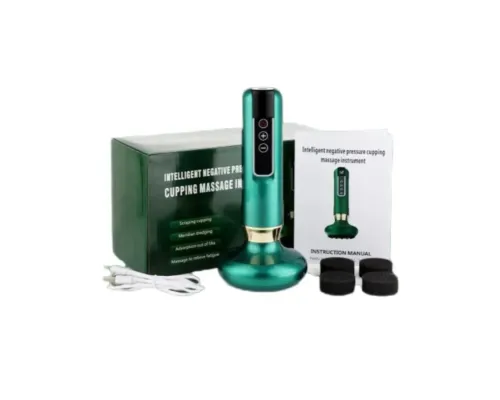Вакуумный антицеллюлитный массажер для тела массаж гуашью Cupping Massager GREEN Вакуумный антицеллюлитный массажер для тела массаж гуашью Cupping Massager GREEN