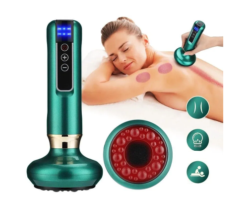 Вакуумный антицеллюлитный массажер для тела массаж гуашью Cupping Massager GREEN Вакуумный антицеллюлитный массажер для тела массаж гуашью Cupping Massager GREEN
