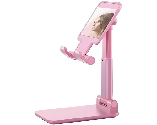 Настільна підставка тримач для телефона планшета Folding desktop phone stand Рожева Настільна підставка тримач для телефона планшета Folding desktop phone stand Рожева