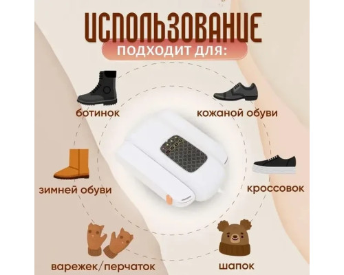 Електрична ультрафіолетова сушарка для взуття антибактеріальна з морською сіллю Shoes Dryer SH01 White Електрична ультрафіолетова сушарка для взуття антибактеріальна з морською сіллю Shoes Dryer SH01 White