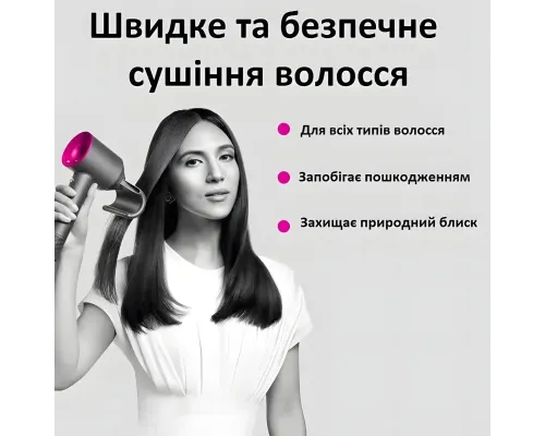Фен для волосся Super Hair Dryer, 1600 Вт, з турборежимом та іонізацією