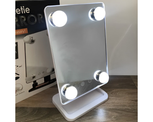 Компактне дзеркало з підсвіткою для макіяжу MCH Cosmetie Mirror 360 Rotation Angel з LED-підсвіткою для дому