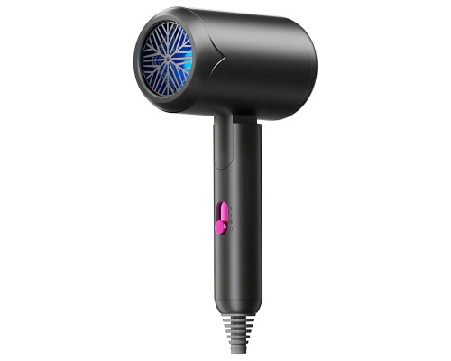 Фен для волосся складаний стайлер Air Blower LY-811, потужність 1800 Вт, 3 швидкості, іонізація, сірий