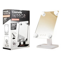 Компактне дзеркало з підсвіткою для макіяжу MCH Cosmetie Mirror 360 Rotation Angel з LED-підсвіткою для дому