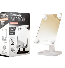 Компактне дзеркало з підсвіткою для макіяжу MCH Cosmetie Mirror 360 Rotation Angel з LED-підсвіткою для дому