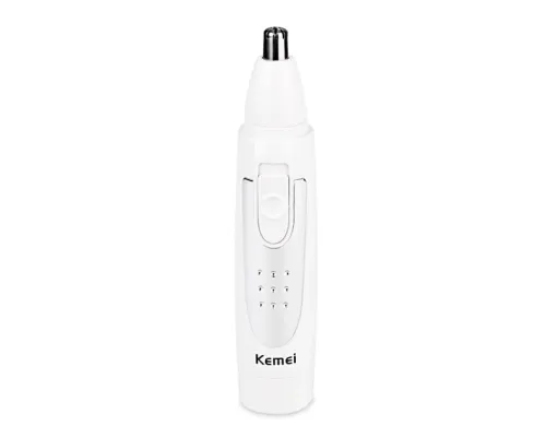 Машинка для стриження Kemei KM-2172 бездротова 2 в 1 з тримером для носа та вух + 4 насадки 3 Вт Біла