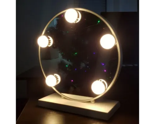 Дзеркало для макіяжу з LED-підсвіткою Led Mirror 5 LED JX-526 Білий