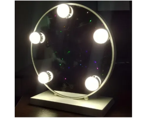 Дзеркало для макіяжу з LED-підсвіткою Led Mirror 5 LED JX-526 Білий