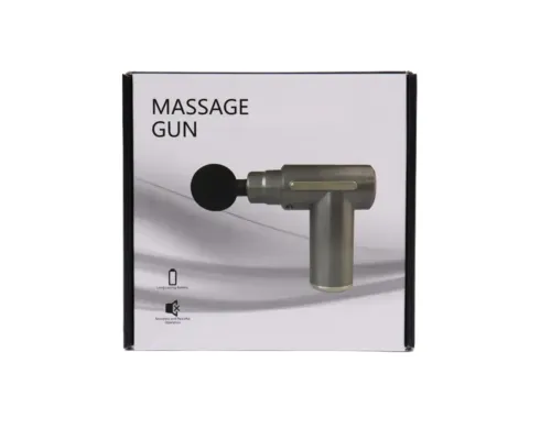 Масажер м'язовий ручний Massage Gun Акумуляторний перкусійний Масажний 4 насадки для рук ніг шиї