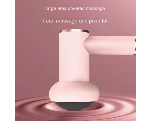 Масажер ручний Replicates Shiatsu Massager YX-720 для тіла акумуляторний із насадками антицелюлітний Рожевий