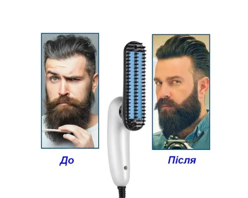 Праска-Гребінь випрямляч для бороди та волосся Beard Hair Straightener EL-1319
