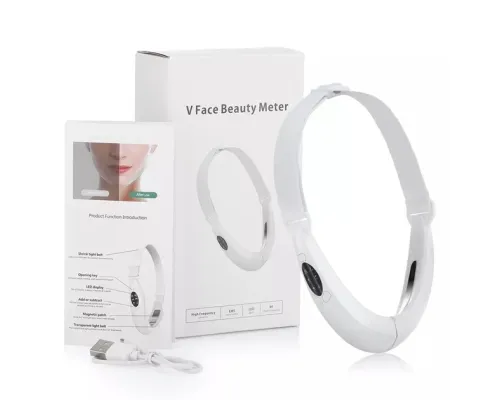 Аппарат для подтяжки подбородка V Face Beauty Meter 5 режимов 8 уровней интенсивности белый Аппарат для подтяжки подбородка V Face Beauty Meter 5 режимов 8 уровней интенсивности белый