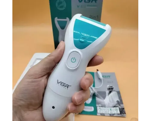 Електрична пемза для ніг із 2 насадками, від USB, VGR V-812/Акумуляторна пемза для п'ят/Електропемза Електрична пемза для ніг із 2 насадками, від USB, VGR V-812/Акумуляторна пемза для п'ят/Електропемза