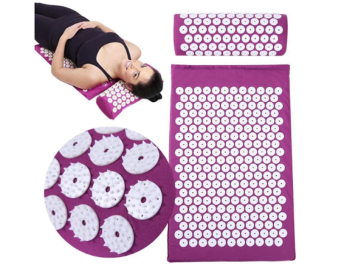 Масажний ортопедичний килимок з подушкою Acupressure Mat Ортопедический массажный коврик 65 см*41 см Масажний ортопедичний килимок з подушкою Acupressure Mat Ортопедический массажный коврик 65 см*41 см