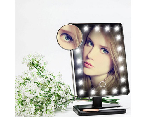 Зеркало настольное с подсветкой LED - бренд Large Led Mirror Зеркало настольное с подсветкой LED - бренд Large Led Mirror