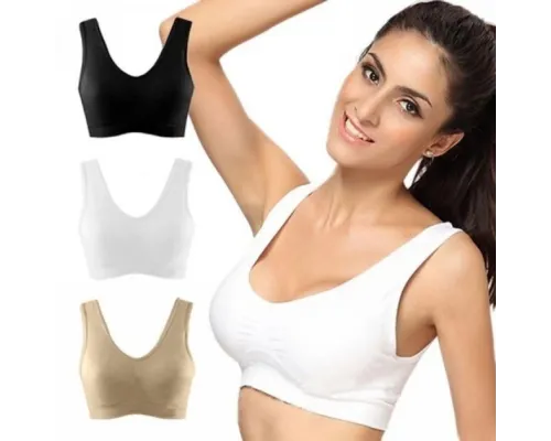 Бесшовный бюстгальтер без косточек Ahh Bra, XL комплект из 3х штук Бесшовный бюстгальтер без косточек Ahh Bra, XL комплект из 3х штук