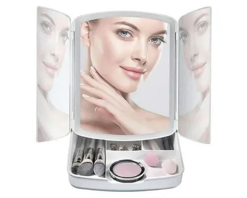 Настільне дзеркало для макіяжу Large LED Mirror "My Foldaway Lighted Makeup Mirror" Настільне дзеркало для макіяжу Large LED Mirror "My Foldaway Lighted Makeup Mirror"