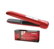 Выпрямитель для волос Hair Straightener VGR V-585 беспроводной, с 3 уровнями нагрева, Красный Серебро