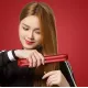 Выпрямитель для волос Hair Straightener VGR V-585 беспроводной, с 3 уровнями нагрева, Красный Серебро