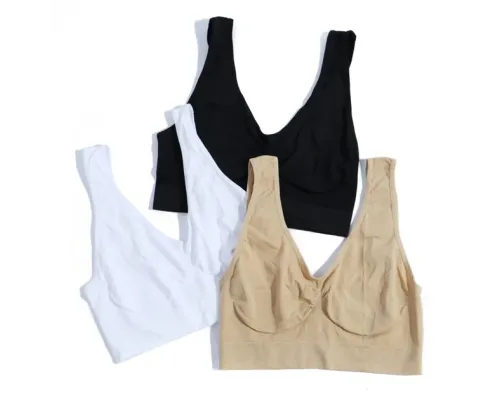 Бесшовный бюстгальтер без косточек Ahh Bra, XL комплект из 3х штук Бесшовный бюстгальтер без косточек Ahh Bra, XL комплект из 3х штук