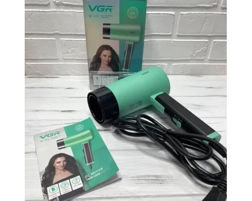 Дорожный мощный фен для волос VGR V-426 1600-200Вт с складной ручкой