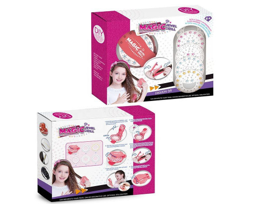 Magic Jewel Drill Diy Інтерактивна зачіска для дівчаток Краса Play Set Toy Braider Kits Make Up Girl