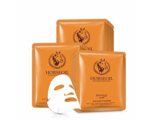 Увлажняющая маска для лица Bioaqua Horse oil Rerplenishment Sparkling Mask 30 г Увлажняющая маска для лица Bioaqua Horse oil Rerplenishment Sparkling Mask 30 г