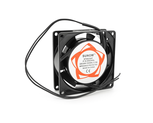 Кулер для охолодження серверних БП SUNON 8025 DC sleeve fan 2pin під паяння - 80*80*25мм, 220V, 2600об/хв