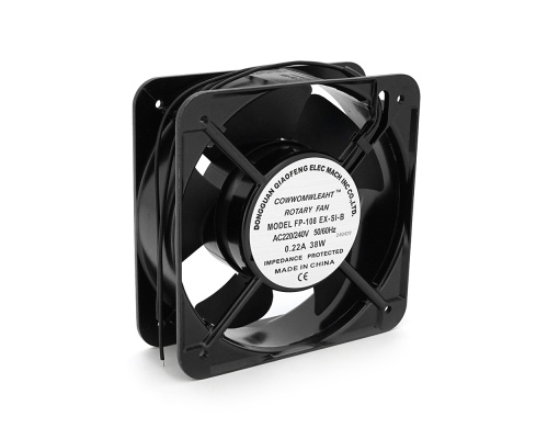 Кулер для охолодження серверних БП FP-108EX-S1-B DC sleeve fan 2pin під паяння - 150*150*50мм, 220V/0,22A, 2600об/хв, 38W
