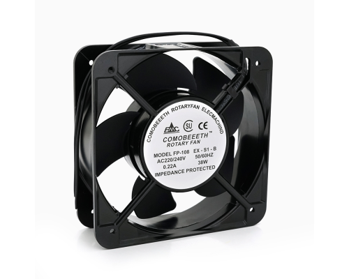 Кулер для охолодження серверних БП BT-220 15050B2H DC sleeve fan 2pin під паяння - 150*150*50мм, 220V/0,22A, 2600об/хв Q24