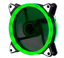 Кулер корпусний 12025 DC sleeve fan 4pin - 120*120*25мм, 12V, 1100об/хв, Green, двосторонній