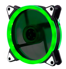 Кулер корпусний 12025 DC sleeve fan 4pin - 120*120*25мм, 12V, 1100об/хв, Green, двосторонній